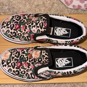 Kids Cheetah Floral Vans